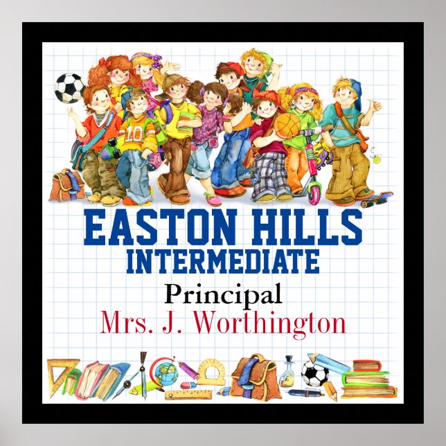 Administração escolar e Posters de professores (Frente)