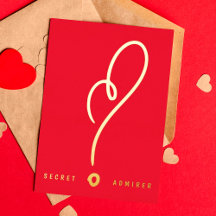 Admirador Secreto VERMELHO BRANCO DIVERSÃO FELIZ O