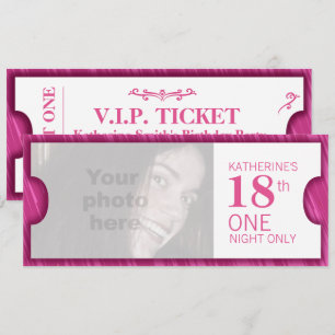 Admitir um convite de festa de aniversário VIP 18