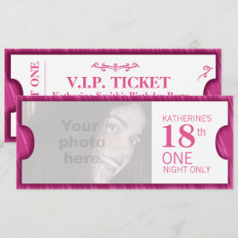 Admitir um convite de festa de aniversário VIP 18t