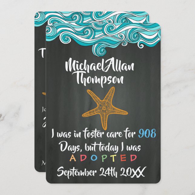 Adoção Do Anúncio Do Foster Care - Partido (Frente/Verso)