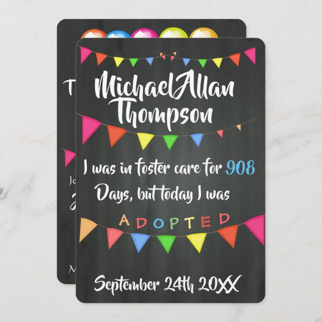 Adoção Do Anúncio Do Foster Care - Partido (Frente/Verso)