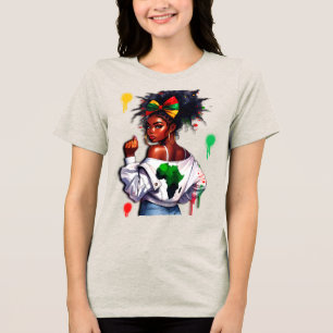 Adolescente Afro-Americana Celebrando Sua Herança