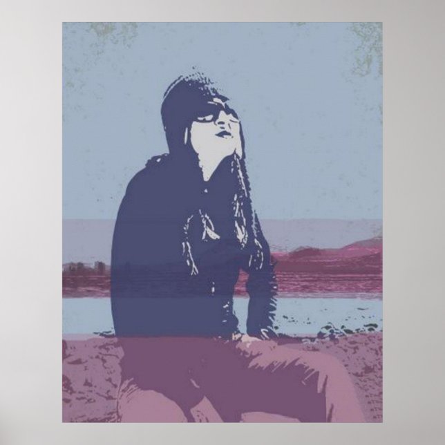 Adolescente pelo lago Poster (Frente)
