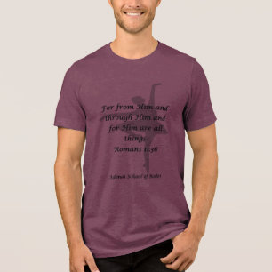 Adonai T-Shirt Rom 11:36 Burgundy