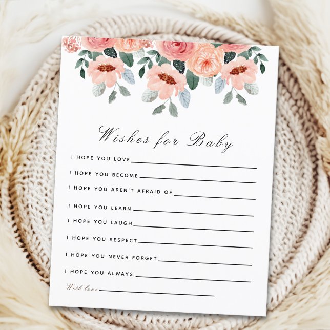 Adorable Blush Watercolor Floral Baby Shower (Criador carregado)