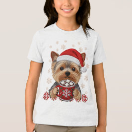 Adorable Christmas Yorkshire Terrier