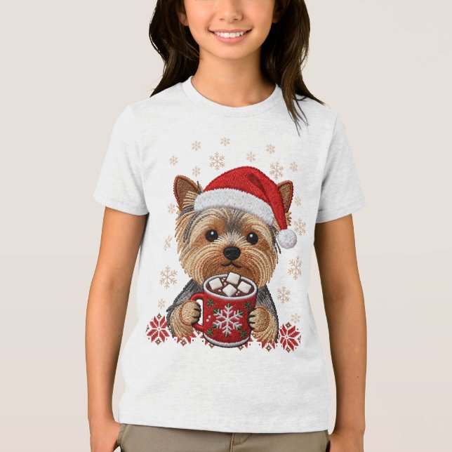 Adorable Christmas Yorkshire Terrier (Frente)