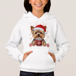 Adorable Christmas Yorkshire Terrier