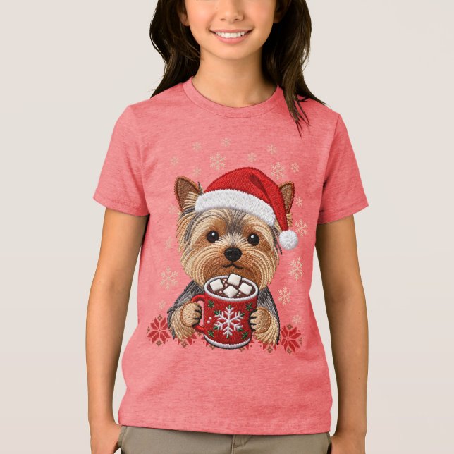 Adorable Christmas Yorkshire Terrier (Frente)
