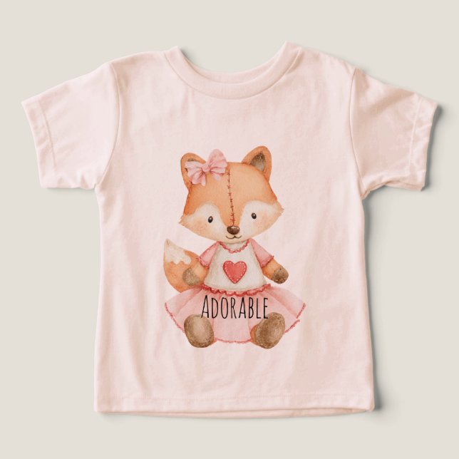 Adorable Fox Heart Animal (Design frontal)