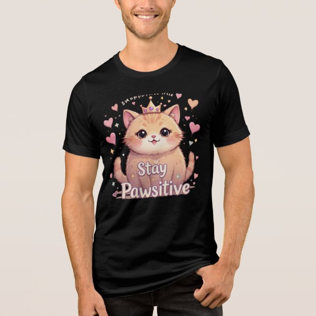 "Adorable Kawaii Cat T-Shirt – Cute Pastel Aesthet (Frente)
