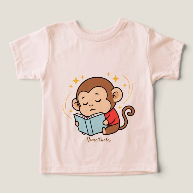Adorable Monkey Reading Book (Design frontal)