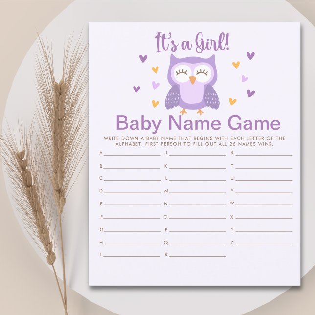 Adorable Owl Baby Shower Girl (Criador carregado)