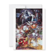 Adoração - Cartão de Natal Religioso Moderno