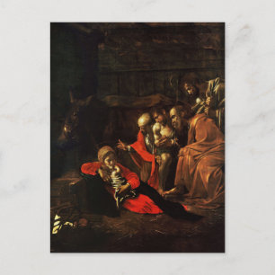 Adoração dos Pastores por Caravaggio Cartão Postal