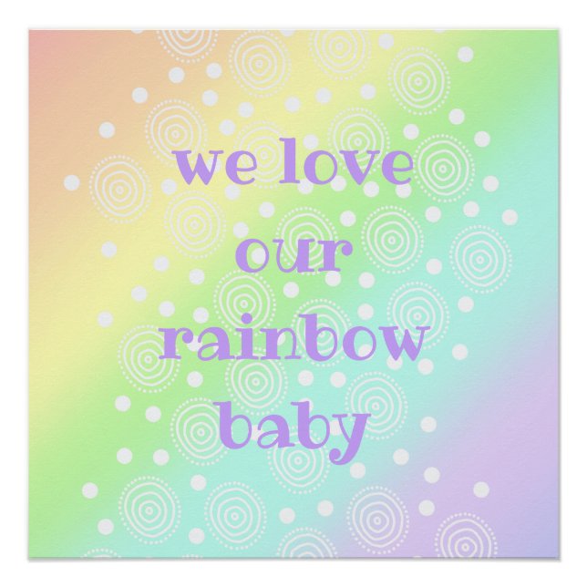 Adoramos nosso Impressão do Rainbow Baby Nursery W (Frente)