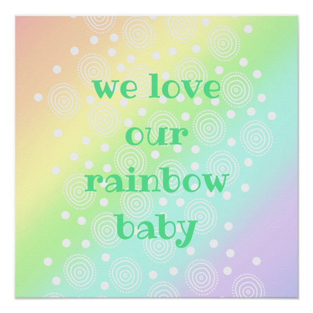 Adoramos nosso Impressão do Rainbow Baby Nursery W (Frente)