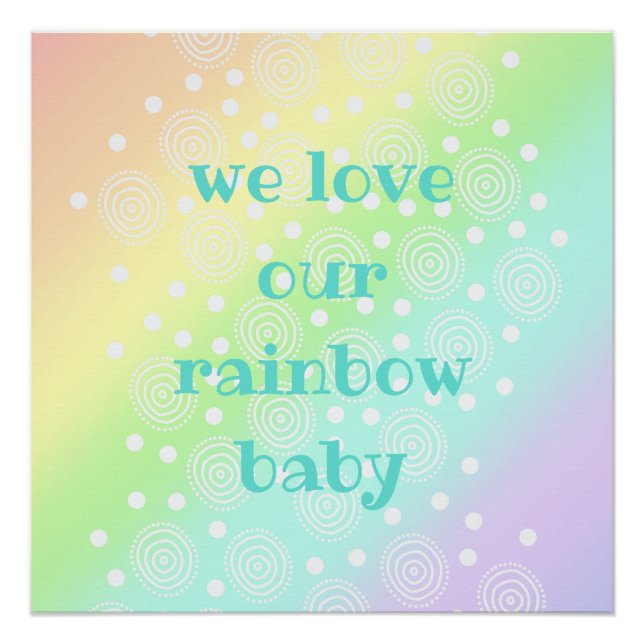 Adoramos nosso Impressão do Rainbow Baby Nursery W (Frente)