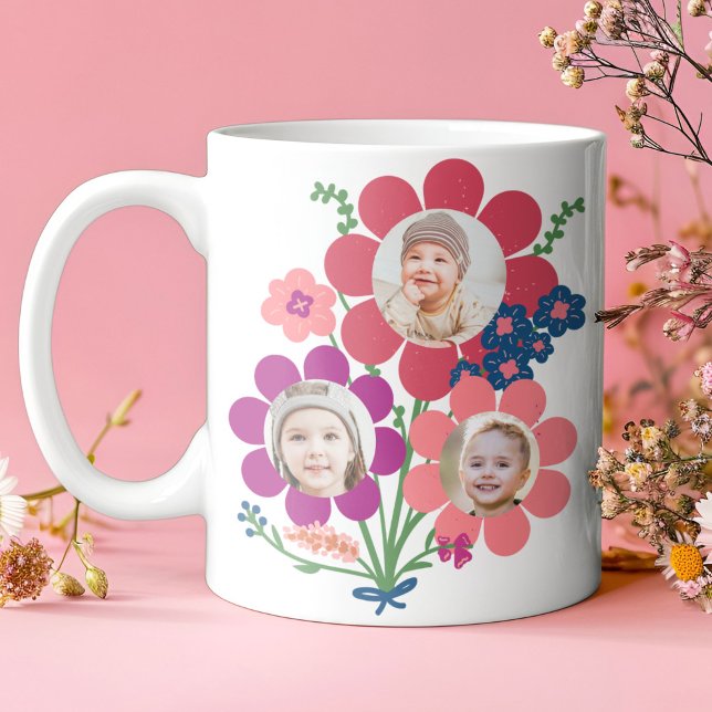 Adoramos vocês, caneca de fotos personalizada para (Mother's Day Gift mug Love you bunches custom photo gifts for mom)