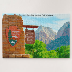 Adoramos Zion National Park Wyoming. Quebra-cabeça