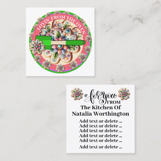 Adorando da versão do Cartão de visita Forno (Frente/Verso)