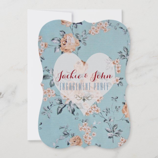 Adorando Flores - Convites / RSVP / Noivado (Frente)