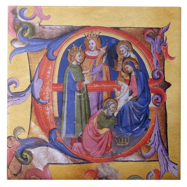 ADORATION OF MAGI NATIVITY CHRISTMAS PARCHMENT (Frente)
