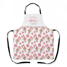 Adorava Assado Em Apron De Feriado Vermelho Candy
