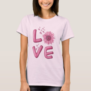 Adorava Lingueira Rosa, Girassol, Camiseta