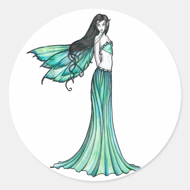 Adoráveis adesivos de Fada Verde por Molly Harriso (Frente)