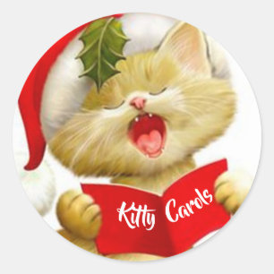 Adoráveis Adesivos de Gatinhos Cantando Músicas de