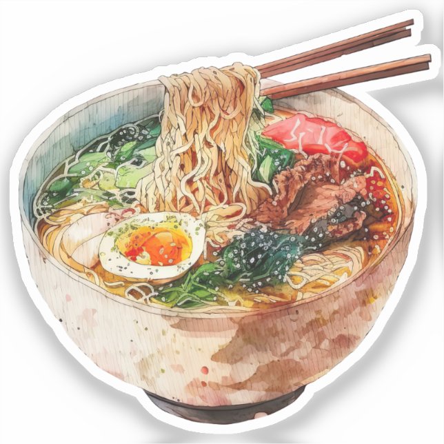 Adoráveis Adesivos Mini de Ramen e Sopa (Frente)
