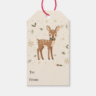 Adoráveis Etiquetas de Presente de Natal com Anima