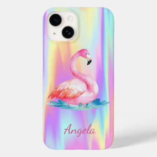 Adoráveis Flamingos Rosa Holográficos Fofos