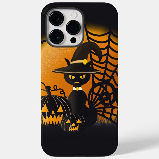 Adoráveis Gato De Halloween E Abóbora (Verso)