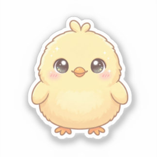 Adorável Adesivo de Franguinha Kawaii