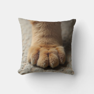 adorável almofada de pata de gato