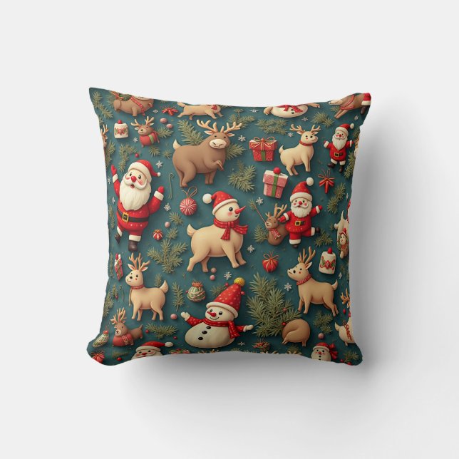 Adorável almofada de travesseiro de Natal (Frente)