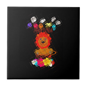 Adorável Baby Lion Art Design Motif