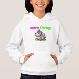Adorável Bebê Tailandês Hippo Hoodie - Moo Deng