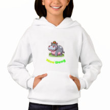 Adorável Bebê Tailandês Hippo Hoodie - Moo Deng