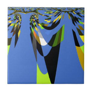 Adorável Blue African Tribal Motif Pattern Art Imp