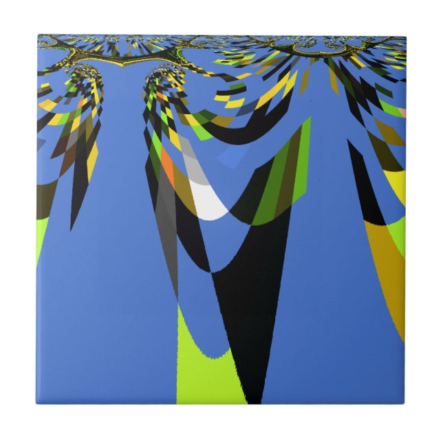 Adorável Blue African Tribal Motif Pattern Art Imp (Frente)