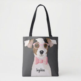 Adorável cão terrível com óculos e gravata, Bolsa