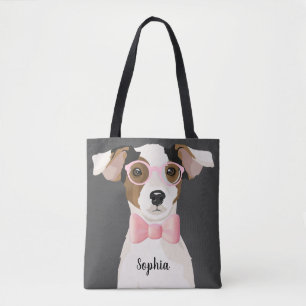 Adorável cão terrível com óculos e gravata, Bolsa