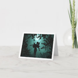 adorável cartão de nota de fada