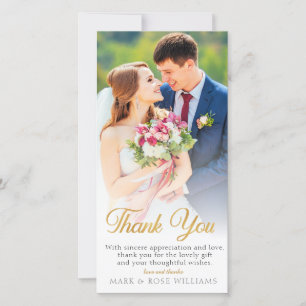 adorável cartões de agradecimentos de casamento