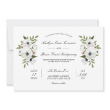 Adorável Convite De Casamento Floral