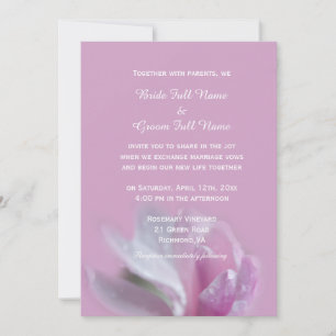 adorável convite para casamento de uma flor de mag